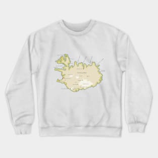 Iceland map Crewneck Sweatshirt